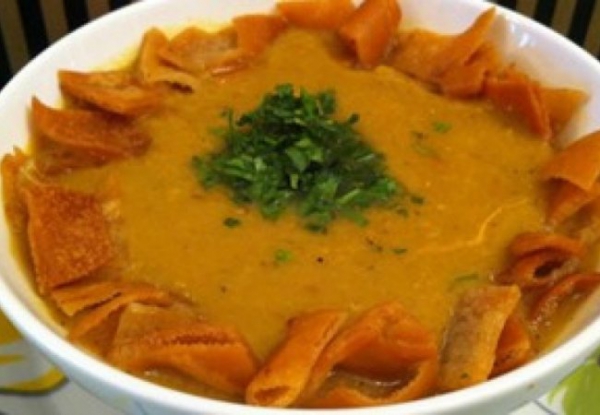 Lentils soup fattah…
